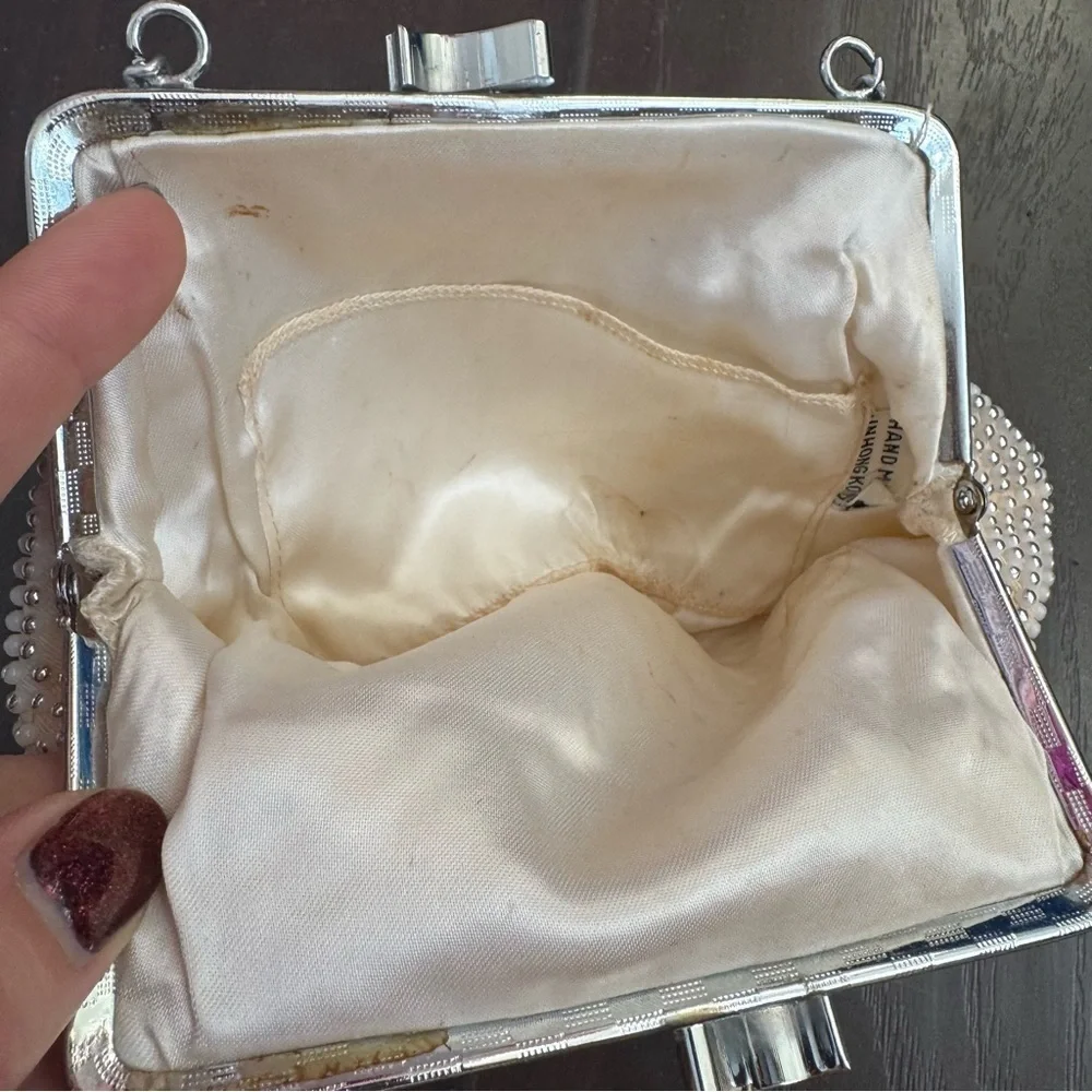 Vintage handmade beaded clutch/mini purse Fairycore glam - Picture 6 of 8